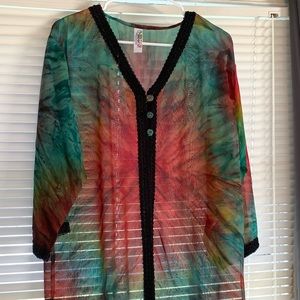 Tie dye Sheer Tunic